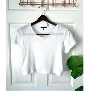 Urban Outfitters White Cropped Tee